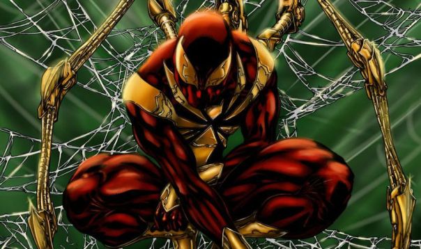 The Iron Spider costume. Marvel Comics. 